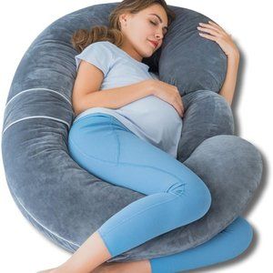 NEW Pregnancy Pillow, E Shaped Pregnancy Pillow for Sleeping Detachable